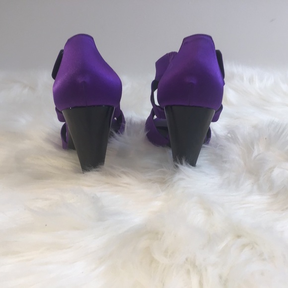 BALENCIAGA PARIS PURPLE STILETTOS SZ EUR 38 US 8 - Picture 9 of 14